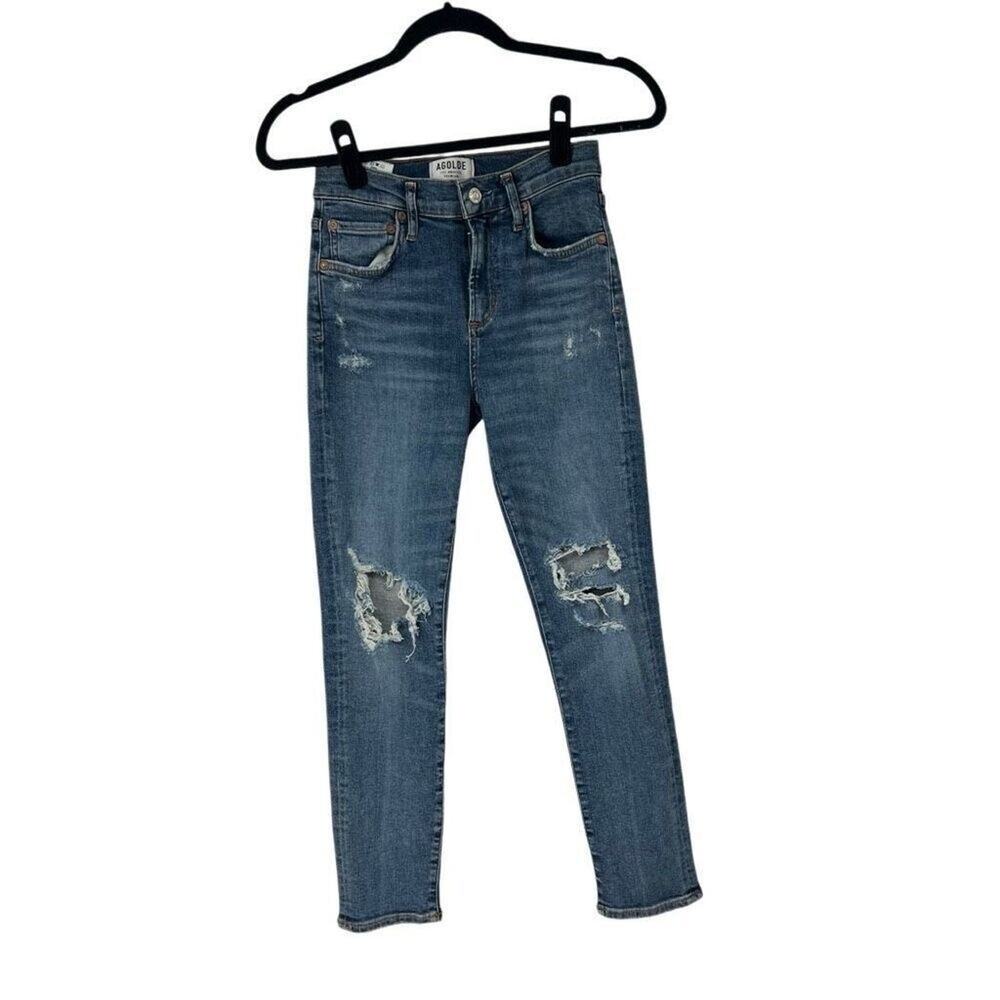 Agolde Cut# 45243 Style AO18 E-843 Distressed Jeans Sz 25‎